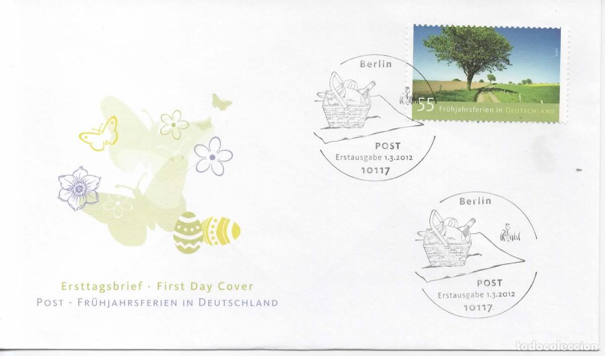 Sellos: ALEMANIA FDC BERLIN ARBOL TREE PICNIC TURISMO COMIDA FOOD