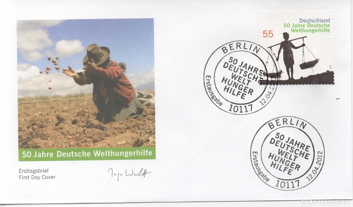Sellos: ALEMANIA FDC BERLIN WELTHUNGERHILFE CONTRA EL HAMBRE COMIDA FOOD