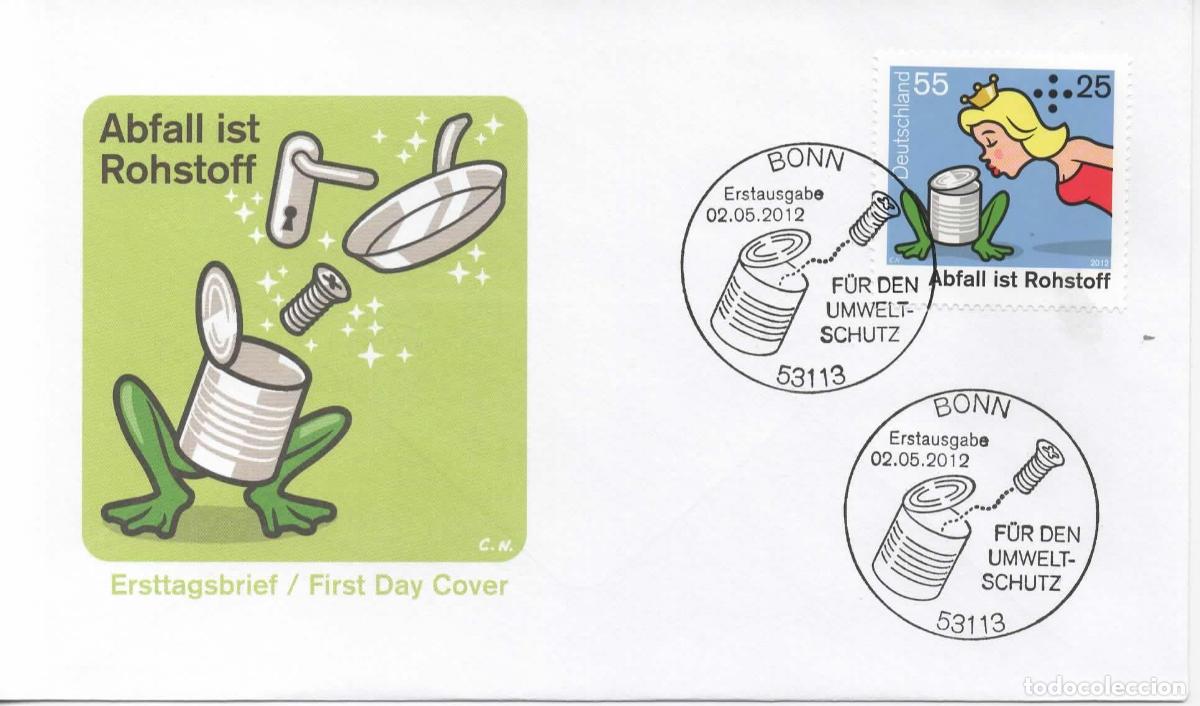 Sellos: ALEMANIA FDC BONN ABFALL IST ROHSTOFF RECICLAJE METAL