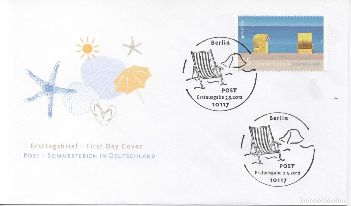 Sellos: ALEMANIA FDC BERLIN VERANO PLAYA TURISMO BEACH TOURISM SOL