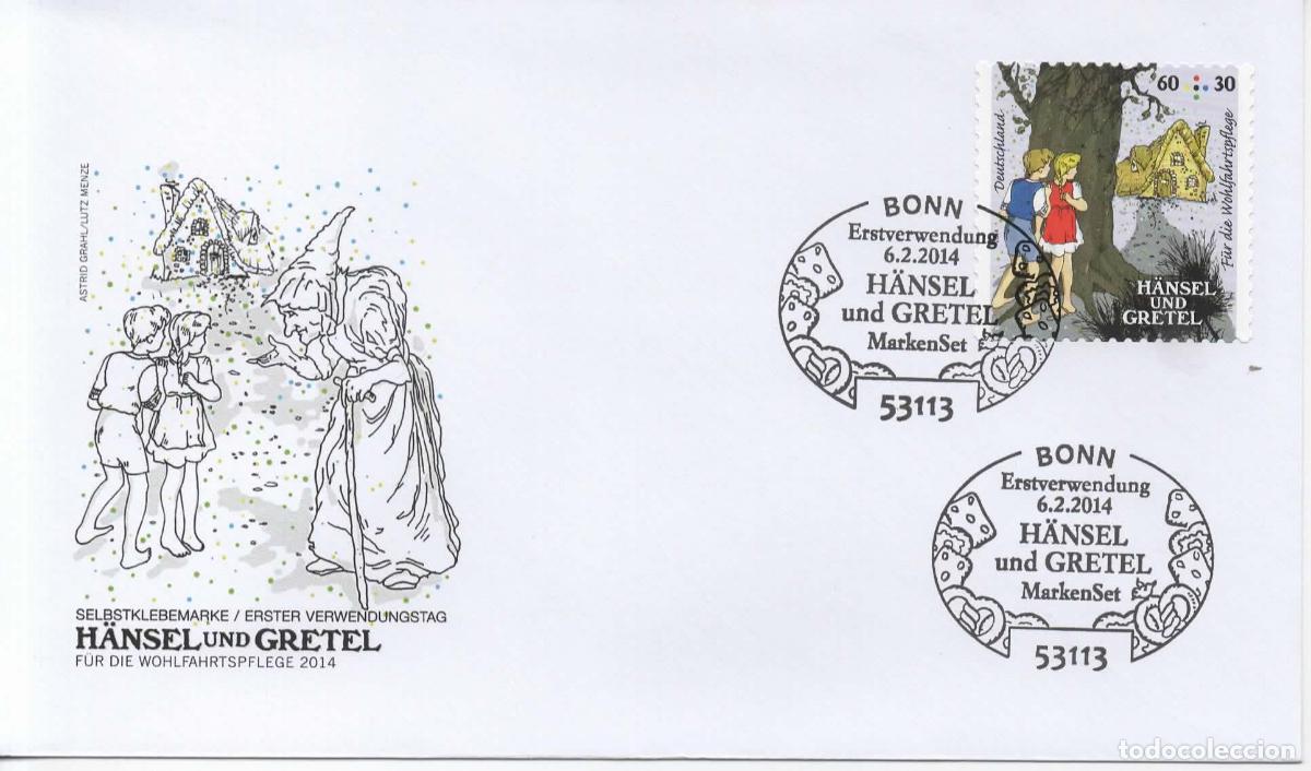 Sellos: ALEMANIA FDC BONN CUENTOS INFANTILES TALE HANSEL Y GRETEL