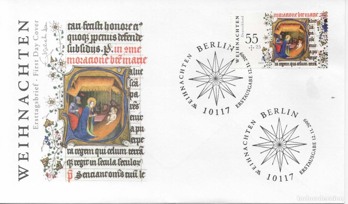 Sellos: ALEMANIA FDC BERLIN NAVIDAD CHRISTMAS ESTRELLA ARTE