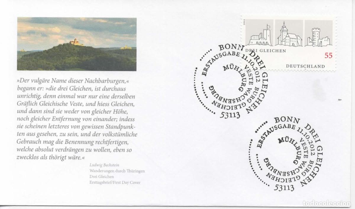 Sellos: ALEMANIA FDC BONN DREI GLEICHEN ARQUITECTURA