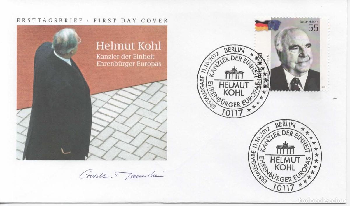 Sellos: ALEMANIA FDC BERLIN HELMUT KOHL CANCILLER POLITICO