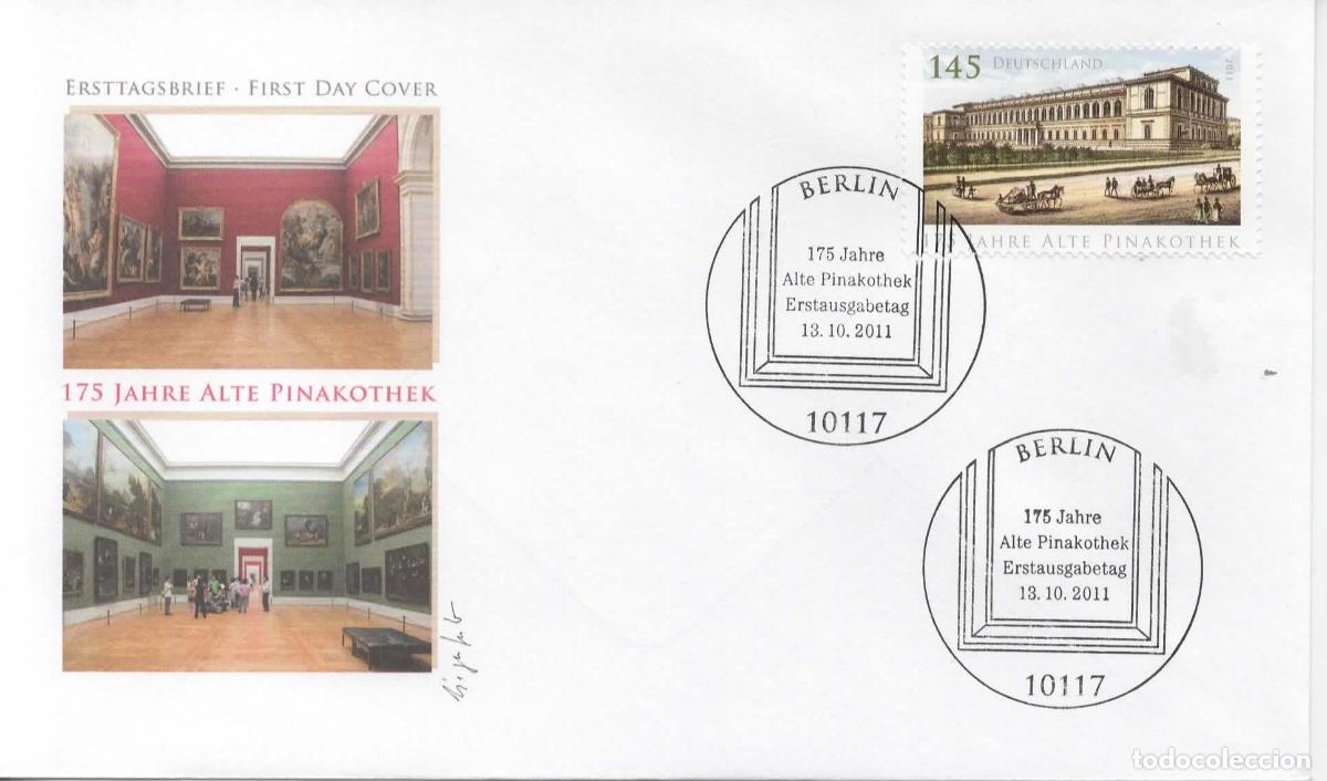 Sellos: ALEMANIA FDC BERLIN ALTE PINAKOTHEK ARTE PINTURA MUSEO