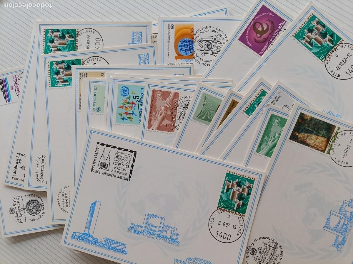 Sellos: Naciones Unidas, 24 tarjetas. 1980-1982, Wien, Viena, Austria