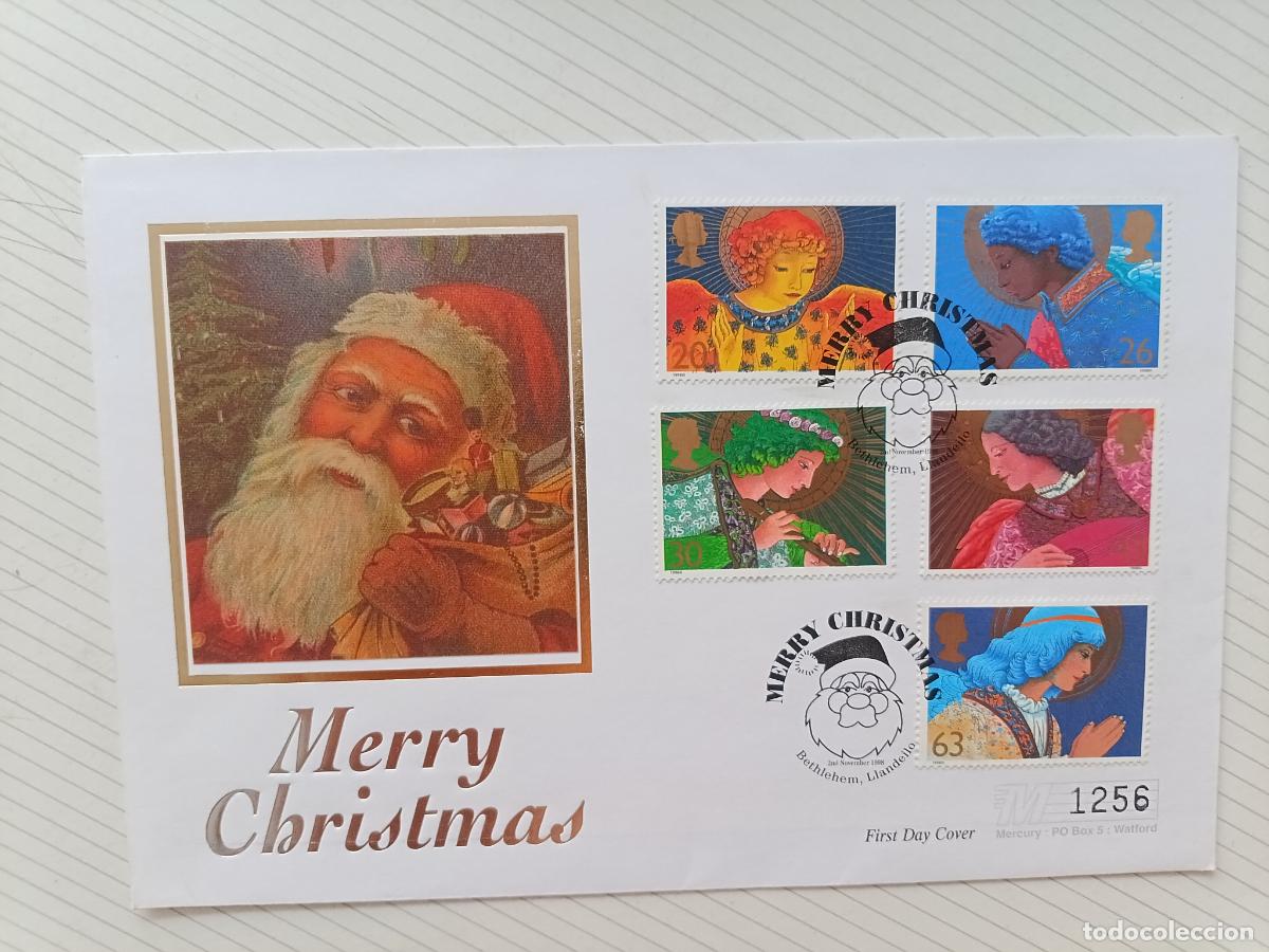 Francobolli: Reino Unido. Sobre primer d&iacute;a de lujo. LUXURY FIRST DAY COVER. NAVIDAD