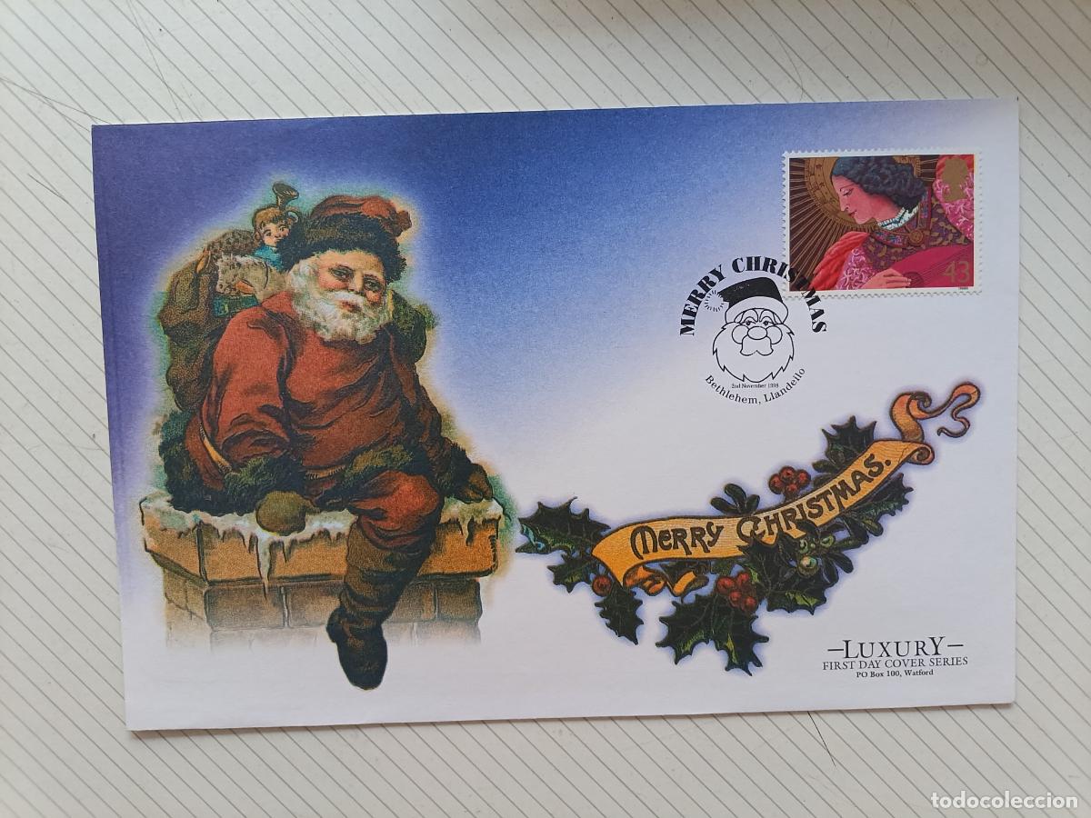 Francobolli: Reino Unido. Sobre primer d&iacute;a de lujo. LUXURY FIRST DAY COVER. NAVIDAD