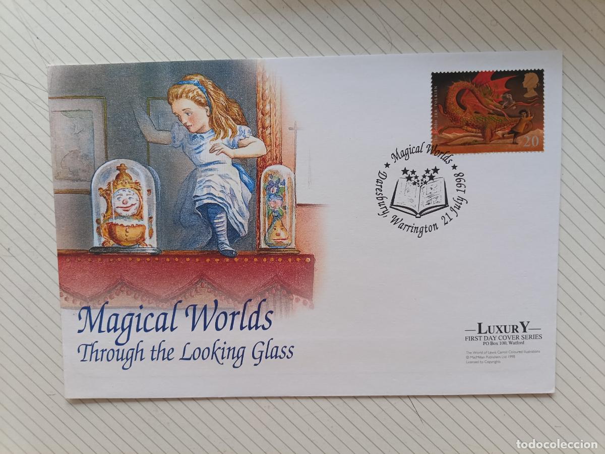 Francobolli: Reino Unido. Sobre primer d&iacute;a de lujo. LUXURY FIRST DAY COVER. MAGIC WORLDS 1998