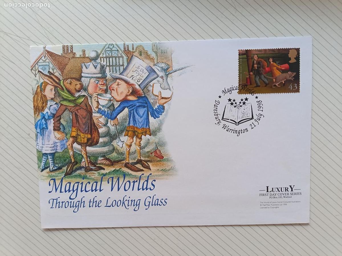 Francobolli: Reino Unido. Sobre primer d&iacute;a de lujo. LUXURY FIRST DAY COVER. MAGIC WORLDS 1998