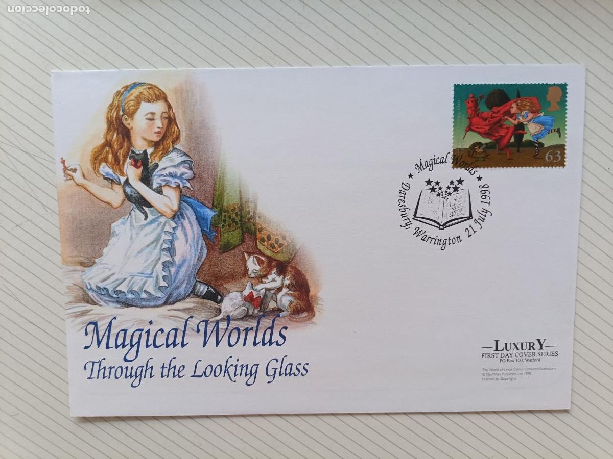 Francobolli: Reino Unido. Sobre primer d&iacute;a de lujo. LUXURY FIRST DAY COVER. MAGIC WORLDS 1998