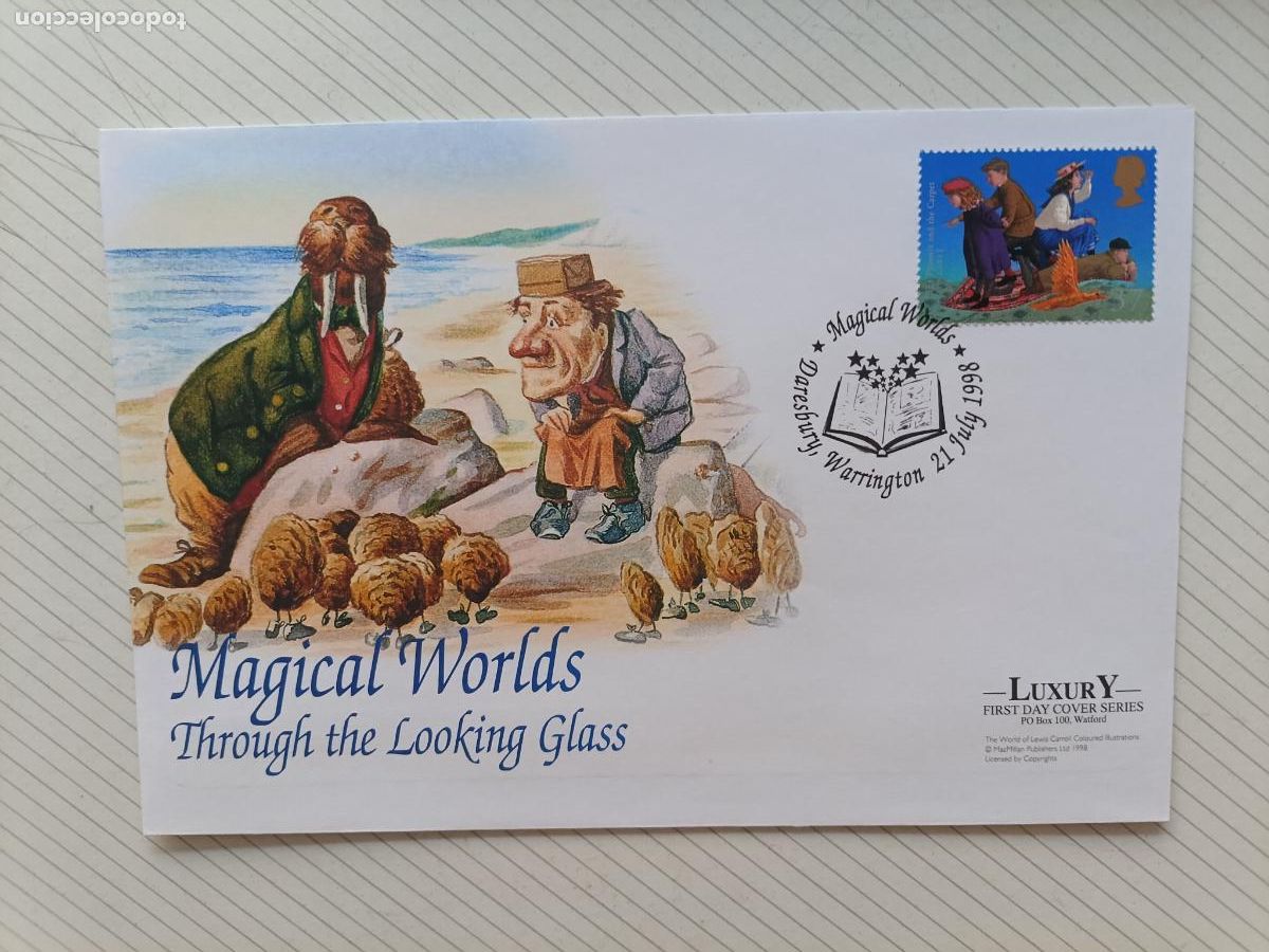 Francobolli: Reino Unido. Sobre primer d&iacute;a de lujo. LUXURY FIRST DAY COVER. MAGIC WORLDS 1998