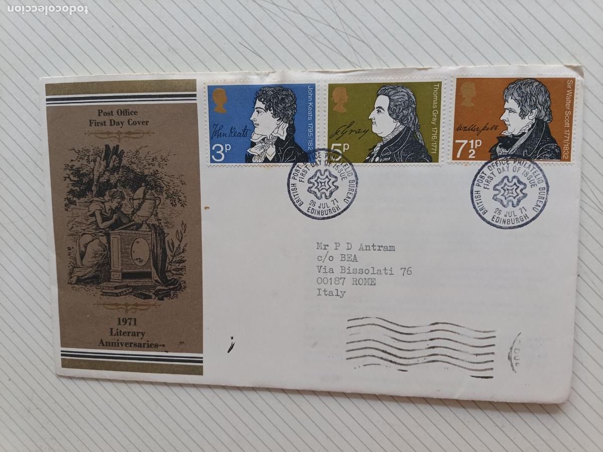 Briefmarken: GPO FIRST DAY OF ISSUE, Reino Unido. Primer D&iacute;a. 1971