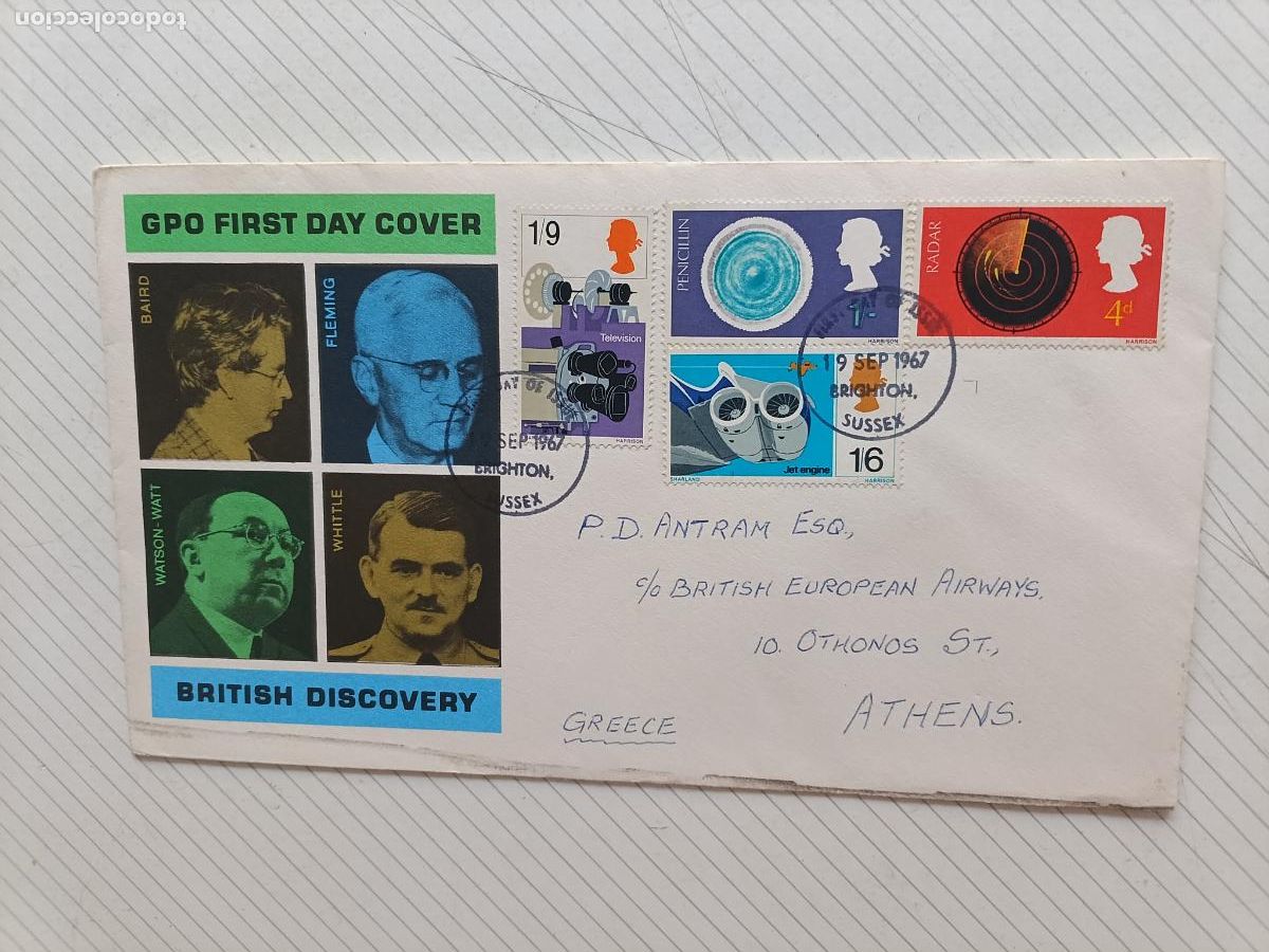 Briefmarken: GPO FIRST DAY OF ISSUE, Reino Unido. Primer D&iacute;a. 1967