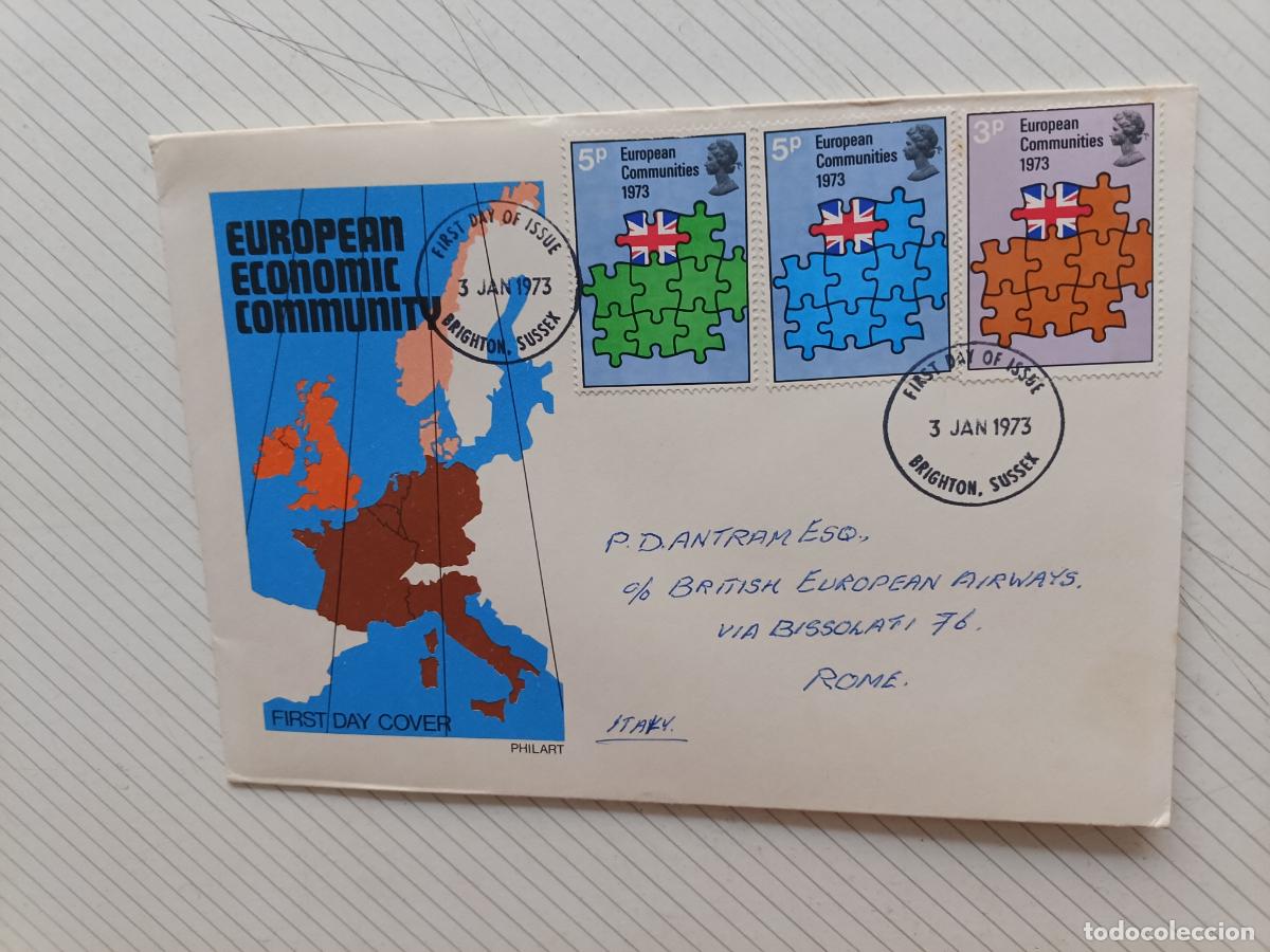 Briefmarken: GPO FIRST DAY OF ISSUE, Reino Unido. Primer D&iacute;a. CEE 1973