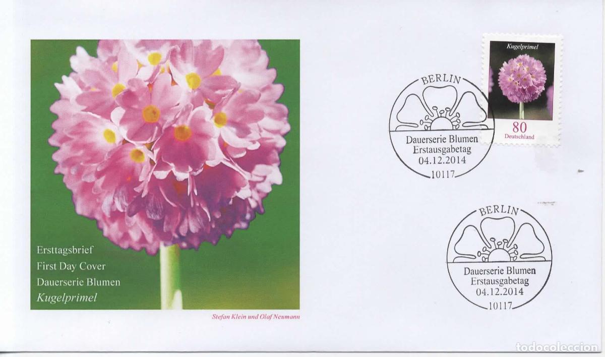 Sellos: ALEMANIA FDC BERLIN FLOR FLOWER KUGELPRIMEL