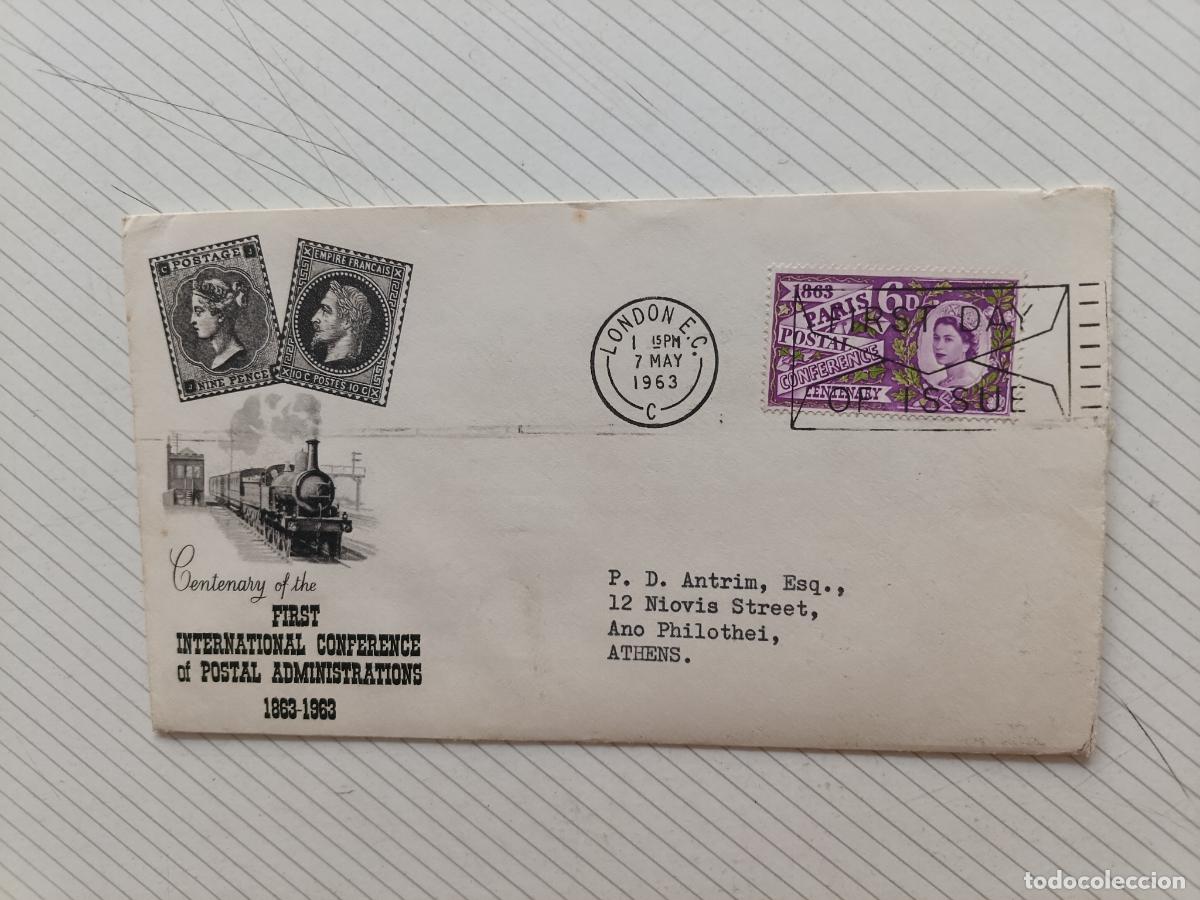 Briefmarken: GPO FIRST DAY OF ISSUE, Reino Unido. Primer D&iacute;a. 1963