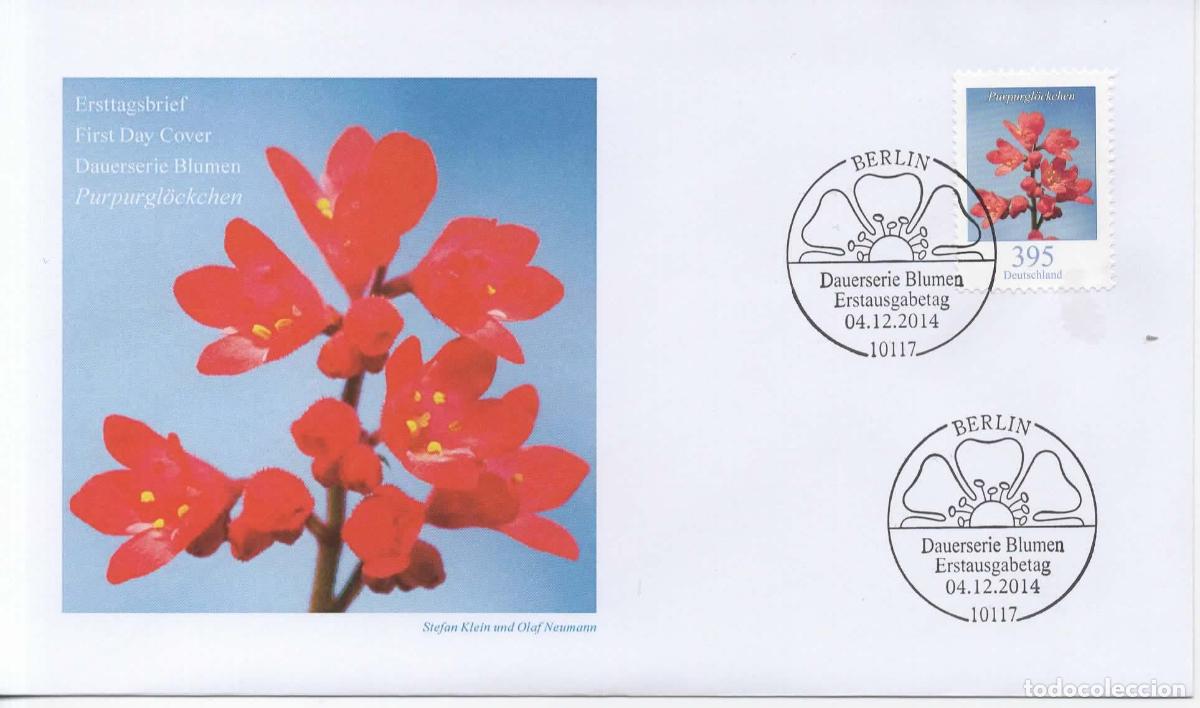 Sellos: ALEMANIA FDC BERLIN FLOR FLOWER PURPURGLOCKCHEN