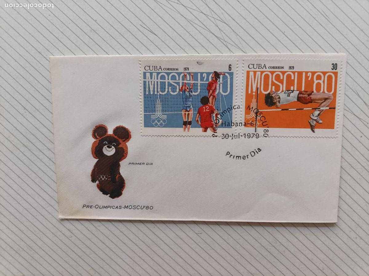 Briefmarken: Cuba. Sobre de primer d&iacute;a. 1979 Juegos Ol&iacute;mpicos Mosc&uacute;