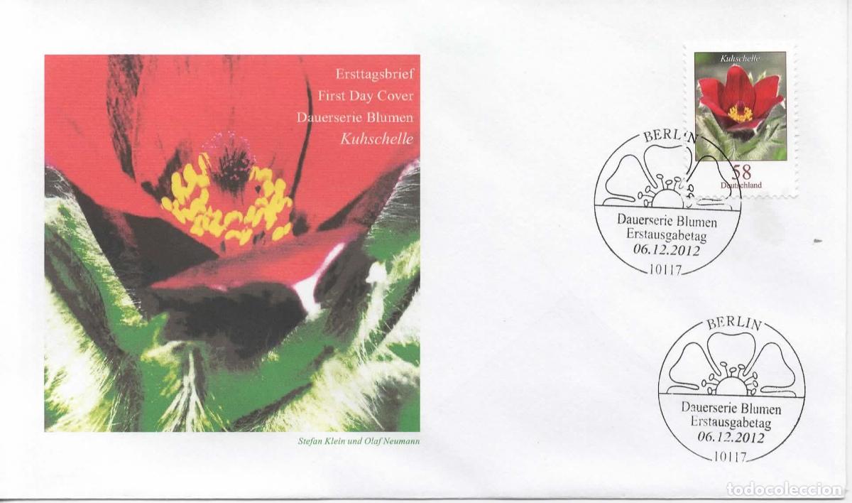 Sellos: ALEMANIA FDC BERLIN FLOR FLOWER KUHSCHELLE PULSATILA