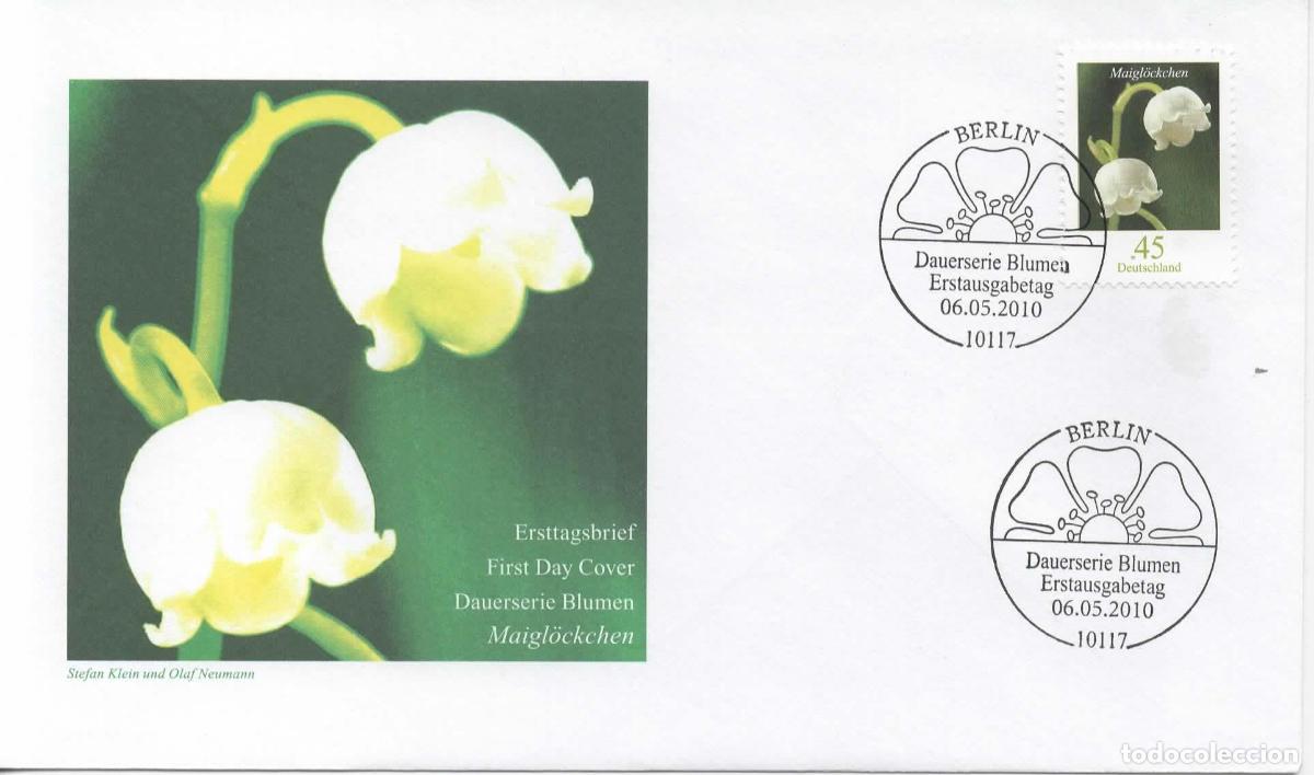 Sellos: ALEMANIA FDC BERLIN FLOR FLOWER MAIGLOCKCHEN