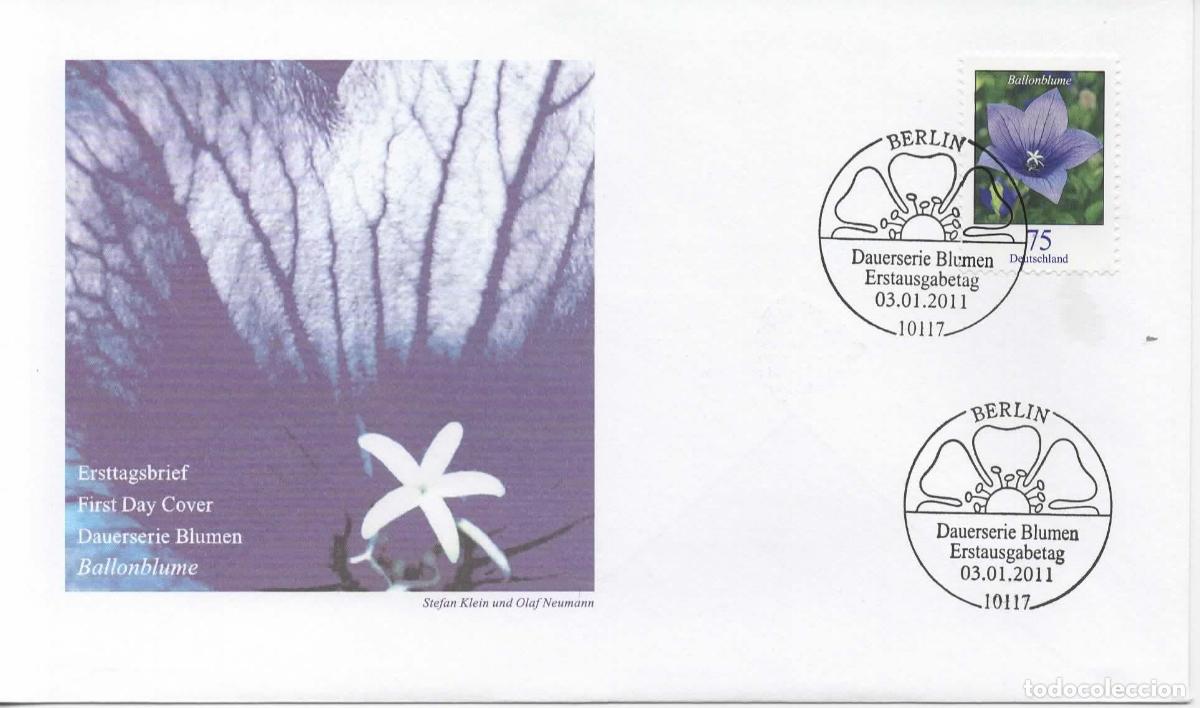 Sellos: ALEMANIA FDC BERLIN FLOR FLOWER BALLONBLUME