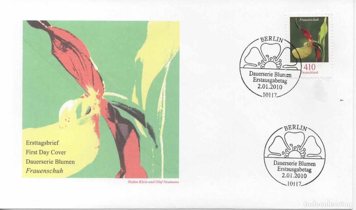 Sellos: ALEMANIA FDC BERLIN FLOR FLOWER FRAUENSCHUCH