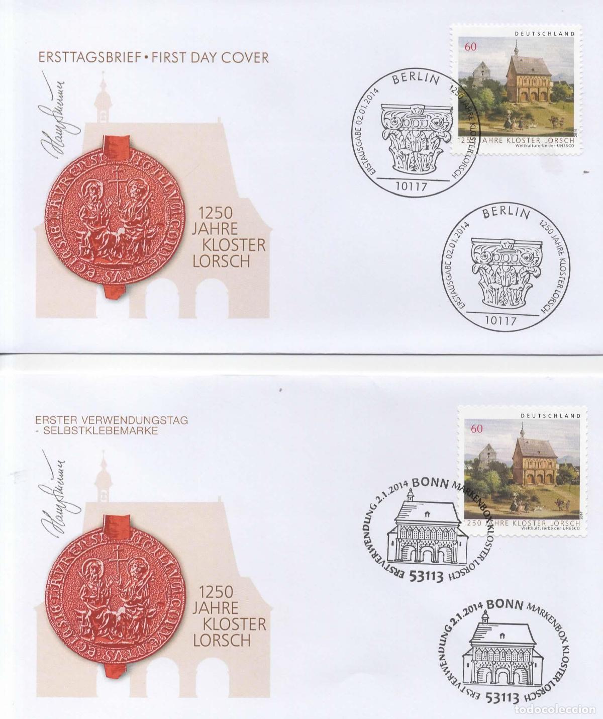 Sellos: ALEMANIA FDC BERLIN BONN 1250 JAHRE KLOSTER LORSCH UNESCO