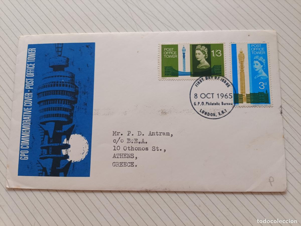 Sellos: GPO Sobre Primer D&iacute;a Reino Unido, 1965