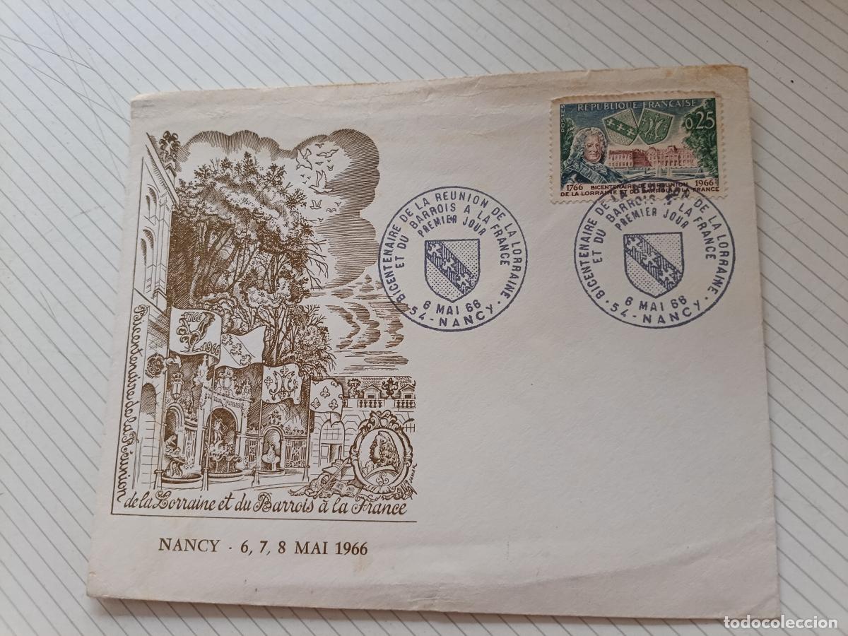 Sellos: Francia. Nancy. Sobre primer d&iacute;a 1968
