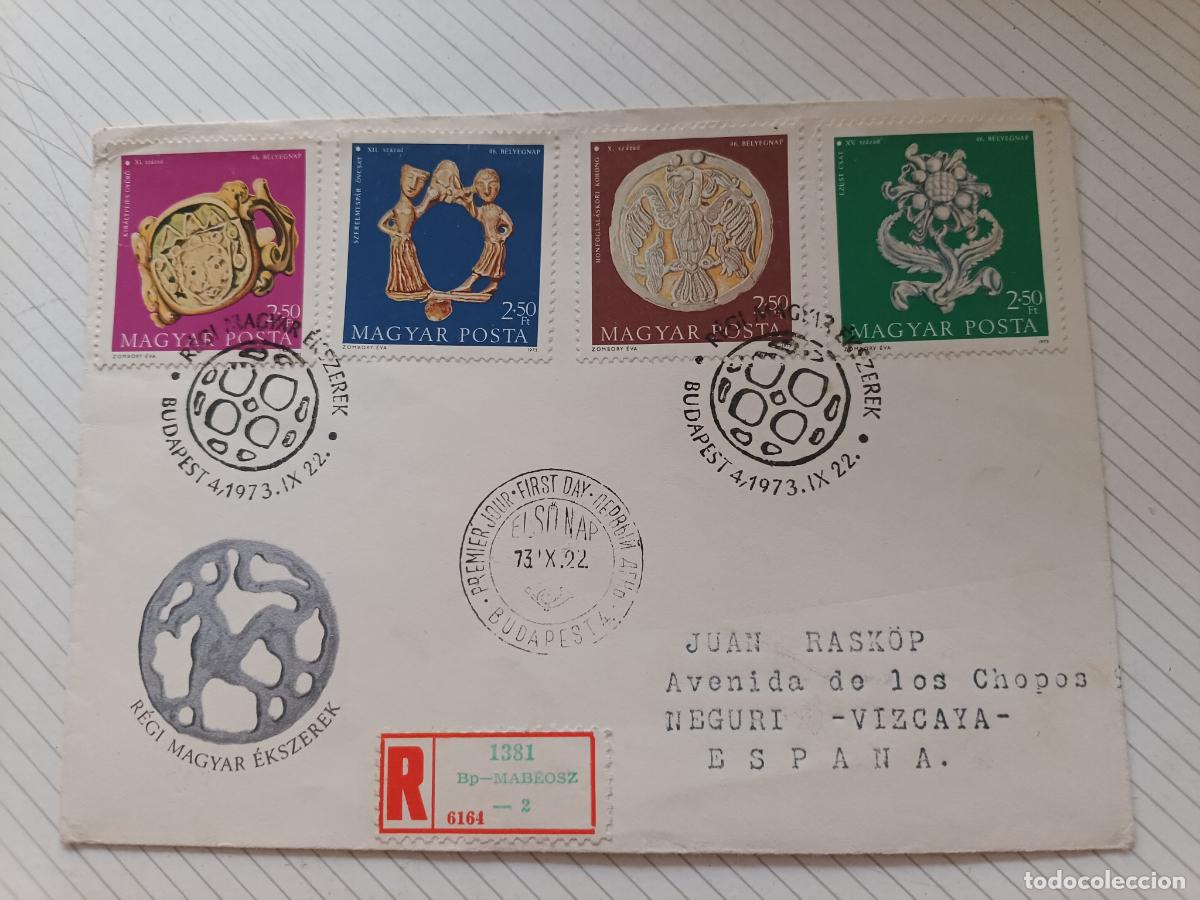 Sellos: Hungr&iacute;a. Sobre primer d&iacute;a 1973 - Foto 1