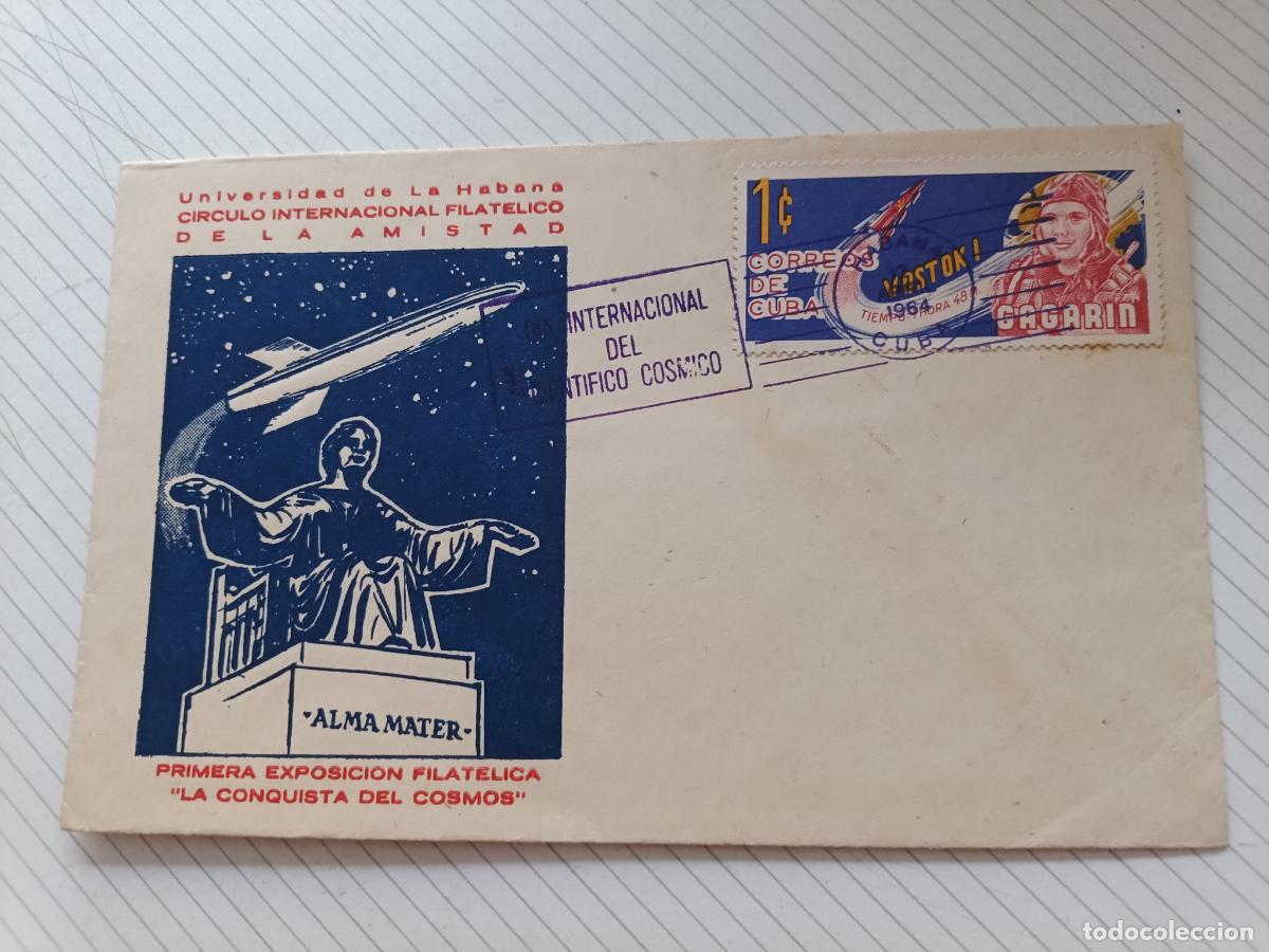 Stamps: Cuba. Gagarin 1964. Sobre primer d&iacute;a