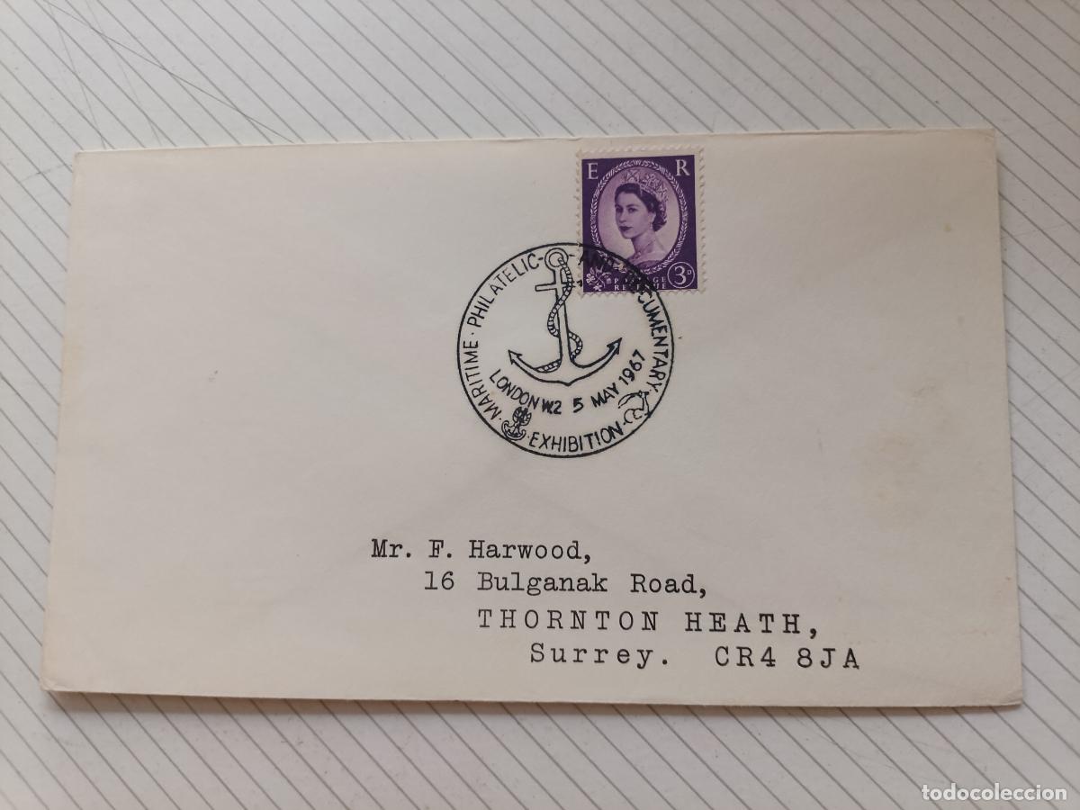 Sellos: Sobre matasellos especial Reino Unido. Exposici&oacute;n mar&iacute;tima 1967