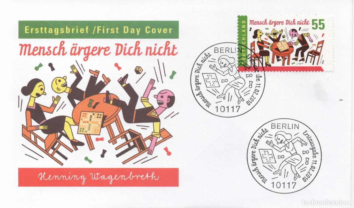 Sellos: ALEMANIA FDC BERLIN JUEGO PARCHIS