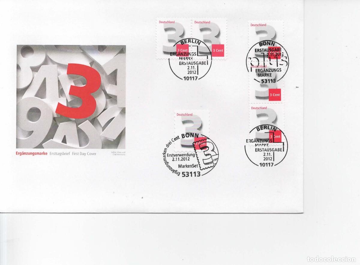 Sellos: ALEMANIA FDC BERLIN + BONN SERIE BASICA 3 CT