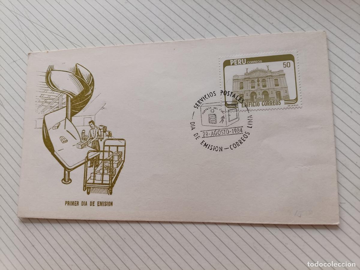 Sellos: Per&uacute; 1984 Sobre de primer d&iacute;a - Foto 1