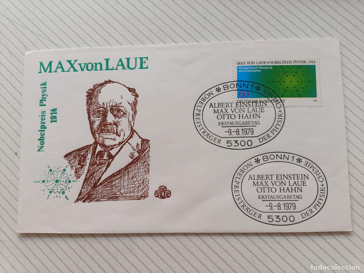 Sellos: Alemania. Max von Laue Sobre de primer d&iacute;a. 1979