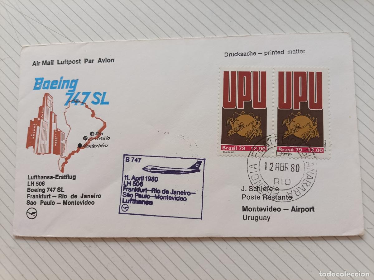 Stamps: Brasil, Lufthansa 1980 Sobre de primer d&iacute;a