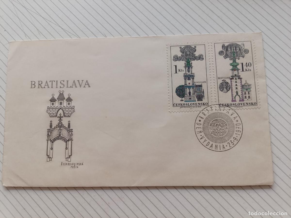 Stamps: Bratislava, Checoslovaquia. Sobre de primer d&iacute;a