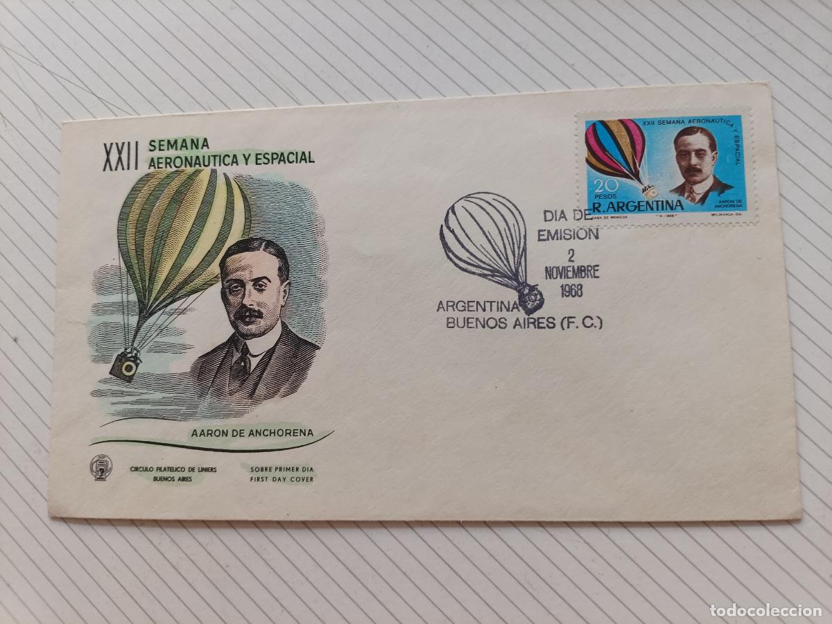 Stamps: Argentina 1968. Sobre de primer d&iacute;a