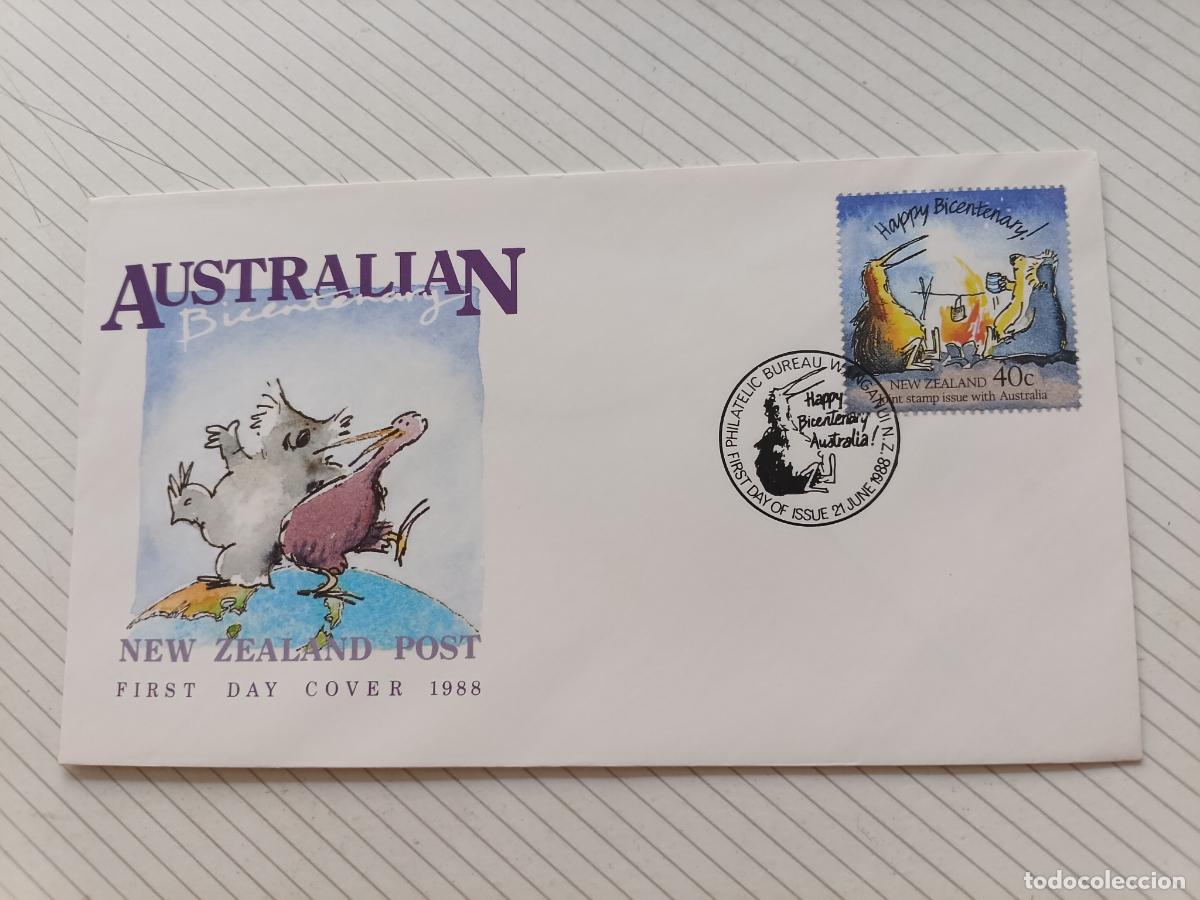 Briefmarken: Nueva Zelanda 1988. Sobre de primer d&iacute;a