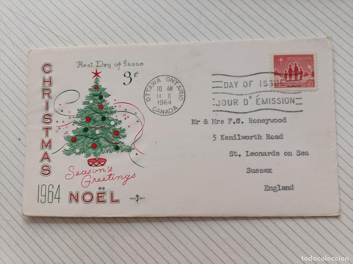 Briefmarken: Canad&aacute;. Navidad 1964 Sobre de primer d&iacute;a