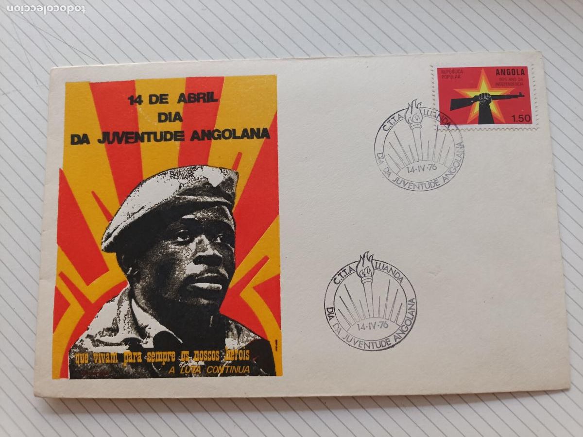 Briefmarken: Angola 1975. Sobre ilustrado 1975 Luanda, primer d&iacute;a