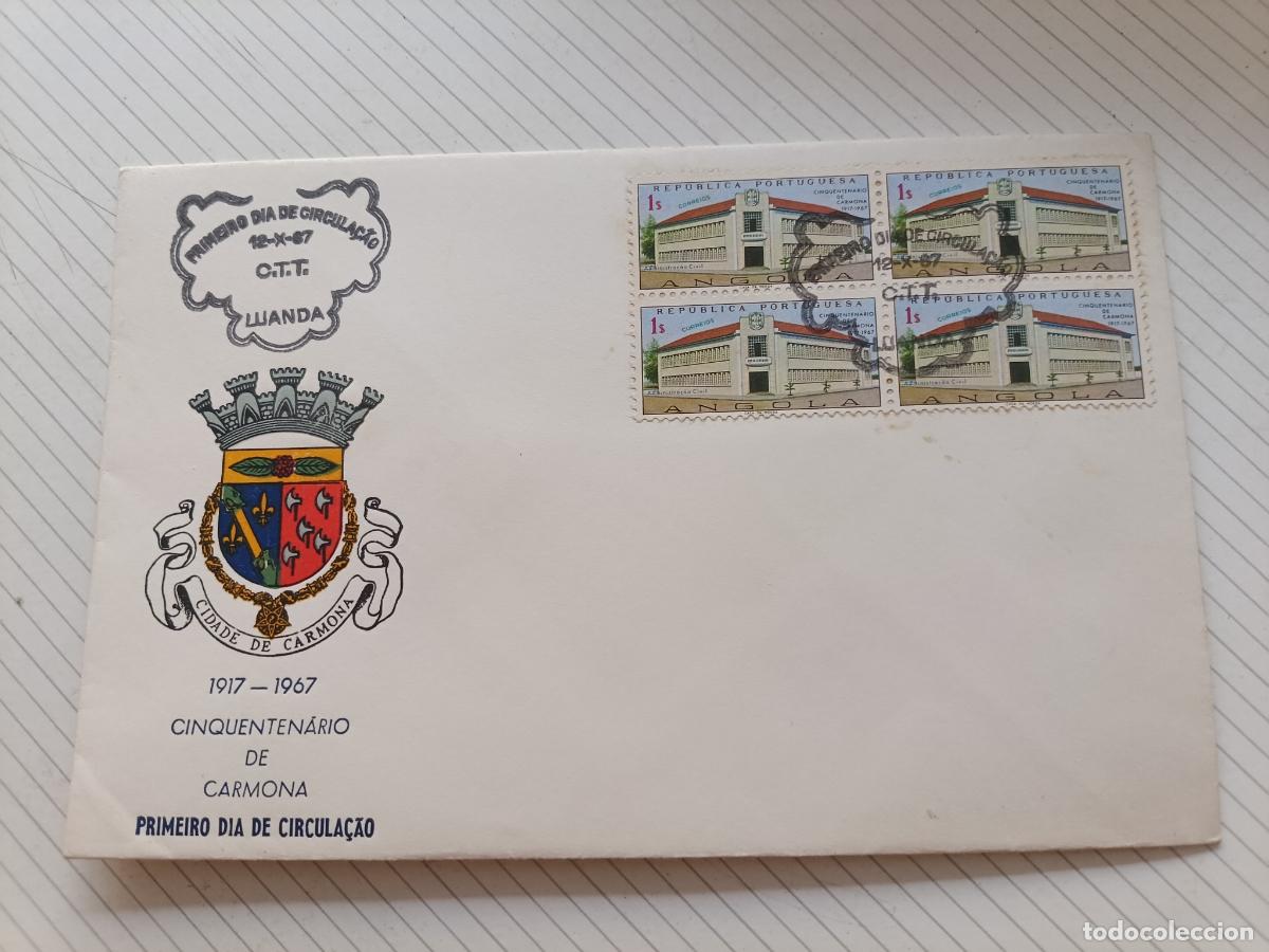 Briefmarken: Angola, colonia portuguesa. Sobre ilustrado 1967 Luanda, primer d&iacute;a