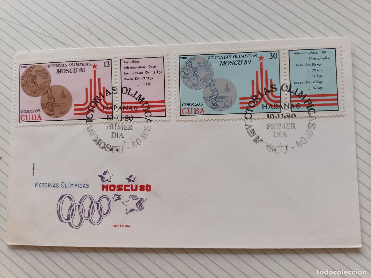 Briefmarken: Cuba 1980. Juegos Ol&iacute;mpicos Mosc&uacute;, Sobre Primer d&iacute;a