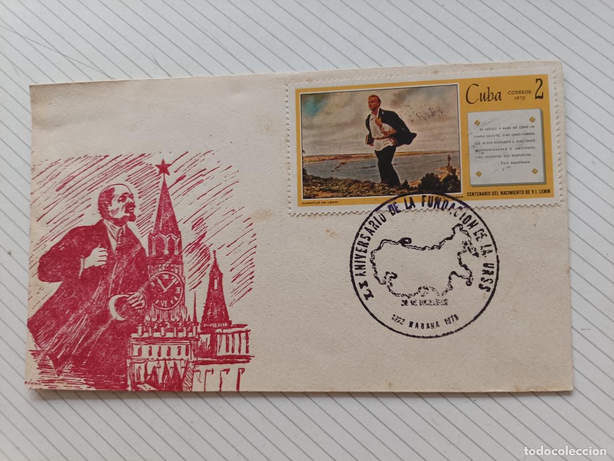 Briefmarken: Cuba XX Aniversario URSS. Lenin, Sobre Primer d&iacute;a