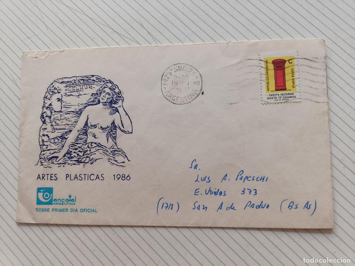Francobolli: Primer d&iacute;a. Argentina. Sobre circulado