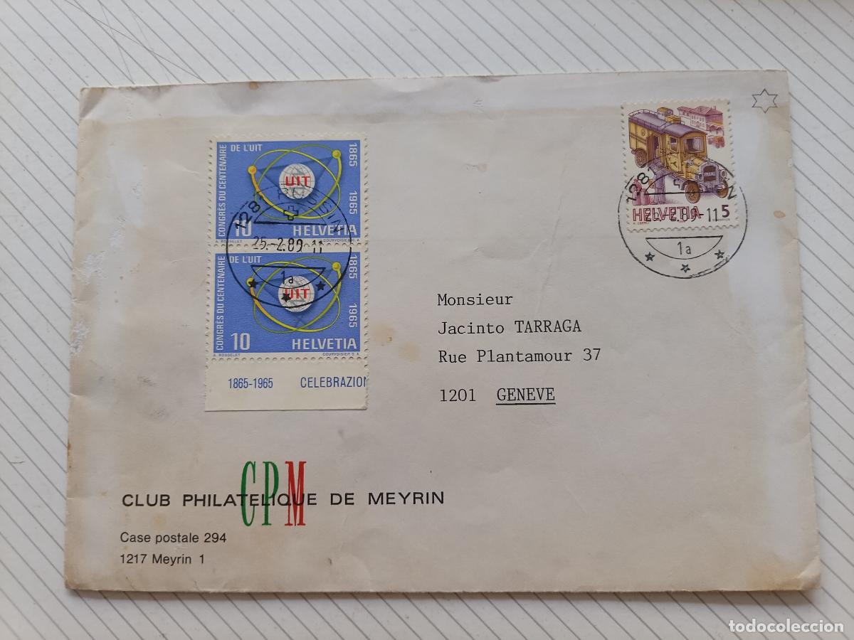 Stamps: UIT. Sobre circulado, Meyrin, Suiza