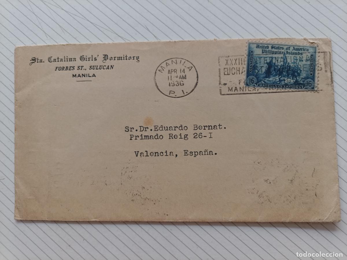 Briefmarken: Filipinas, Manila - Valencia, Espa&ntilde;a 14-4-1936