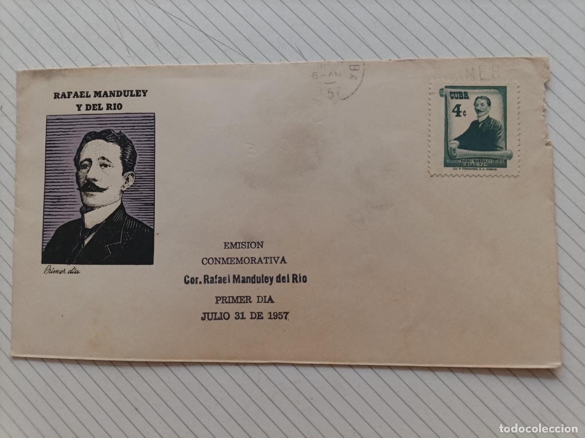 Sellos: Cuba. Sobre de primer d&iacute;a 1957 - Foto 1